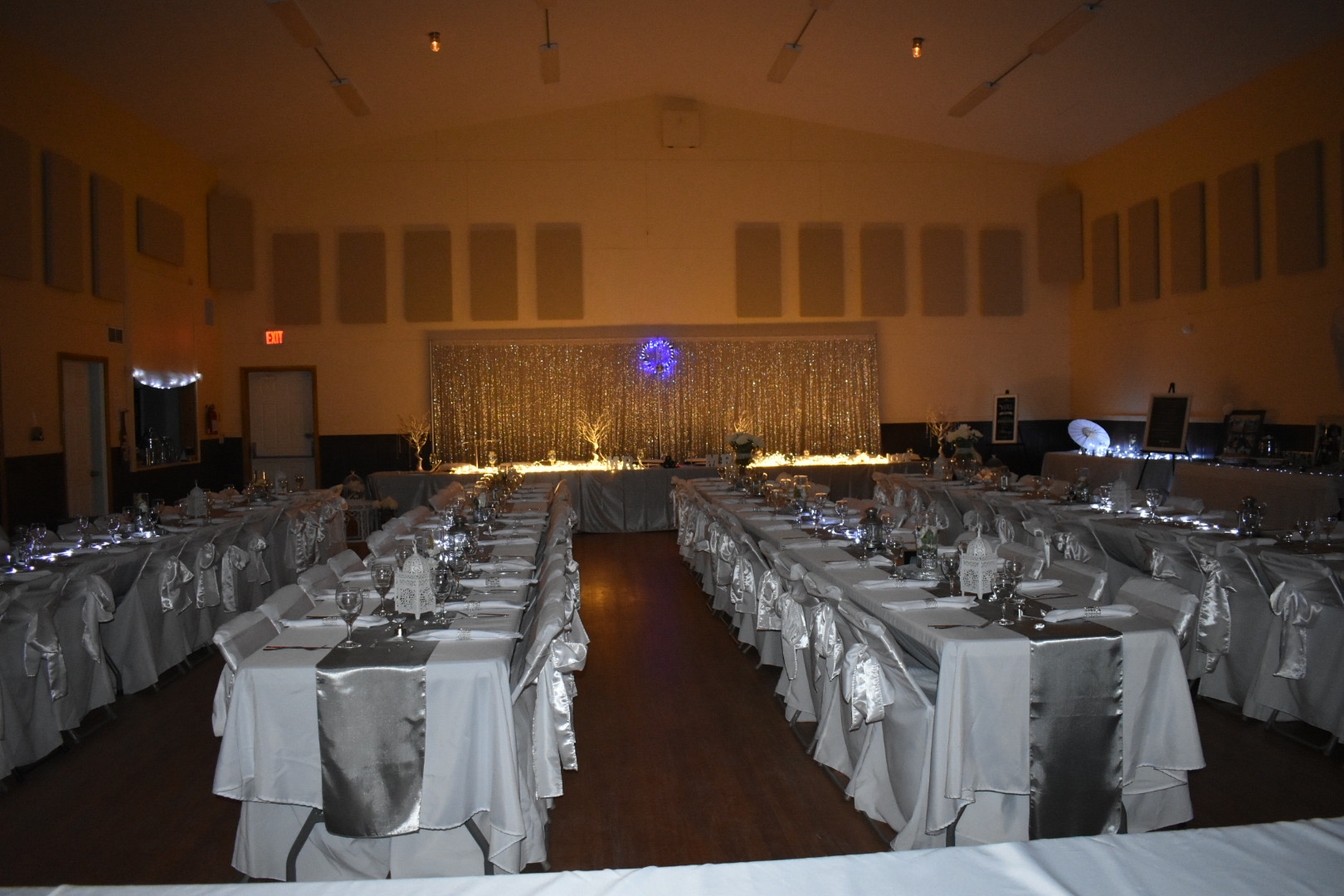 Hall interior decorated for wedding